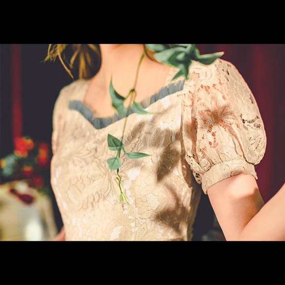 NEW Vintage Elegant Fairytale Lace Style Long Dress - Picture 11 of 14